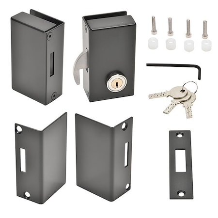 Cr Laurence Right Hand Sliding Glass Lock Matte Black SGDLMBR